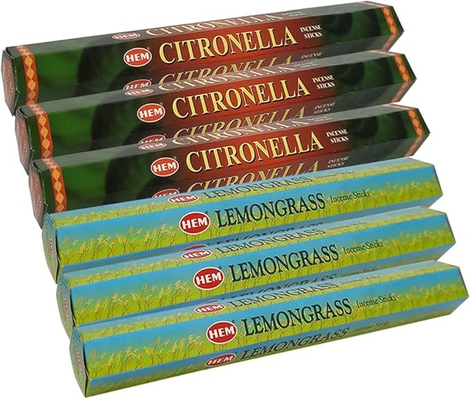 Citronella & Lemongrass Incense Sticks & Holder Bundle Variety Pack from Hem Trumiri Insense Insence