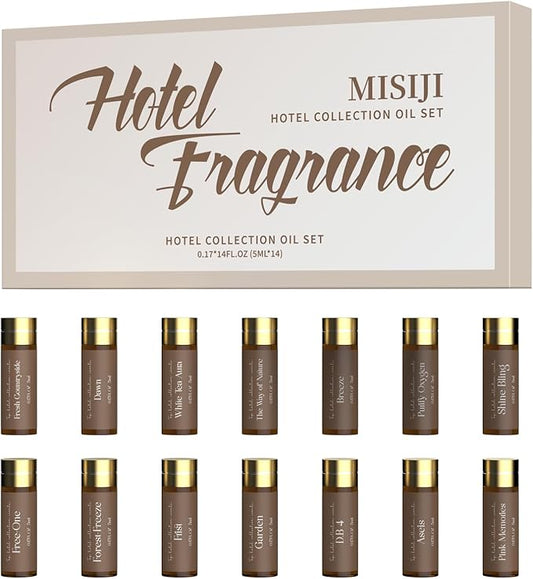 Hotel Diffuser Oil Set,Hotel Scent Essential Oils for Diffuser for Home,Luxury Fragrance Oil for Aromatherapy,14 x 5 ML - Bloomnest