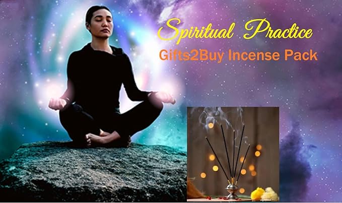 Gifts2buy Premium Incense Sticks Pack, 4 Fragrances - Buddha, Oud, Palo Santo, Sandalwood, 11 Sticks of 15 Grams per Fragrance, for Meditation and Aromatherapy