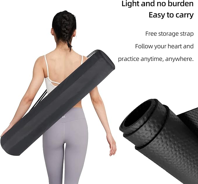 Large Exercise Mat,Exercise Equipment Mat,Treadmill Mat, Exercise Bike Mat, Workout Mats for Home Gym Mats Gym Flooring Rubber Workout Mat Fitness Mat Large Yoga Mat Cardio Mat for Weightlifting, Jump Rope, Non-slipping - Bloomnest