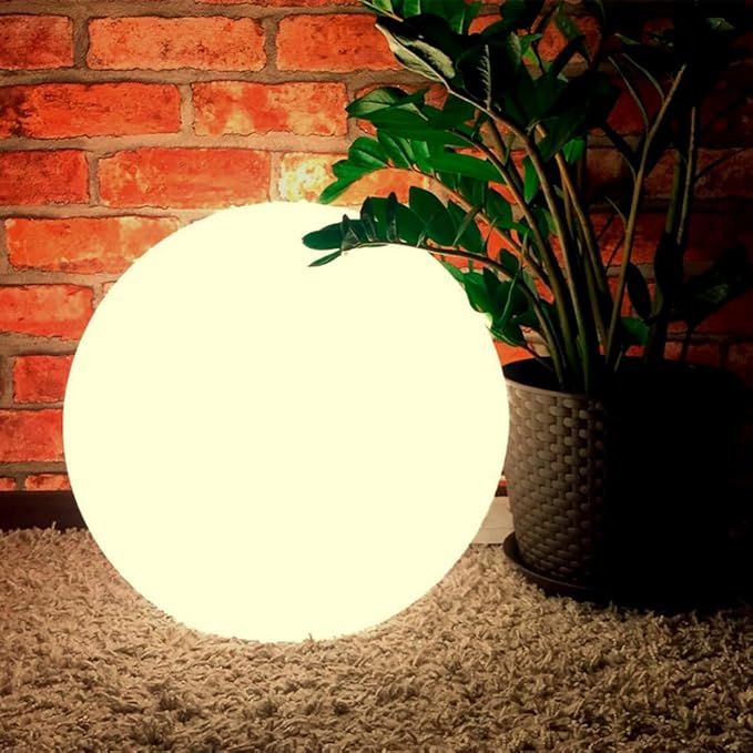 Globe Floor Lamp, 14-inch LED Ball Light with Remote,16 RGB Color Dimmable Rechargeable Nursery Globe Lamp, Waterproof Glowing Orb Light for Indoor Outdoor Lighting Decors - Bloomnest