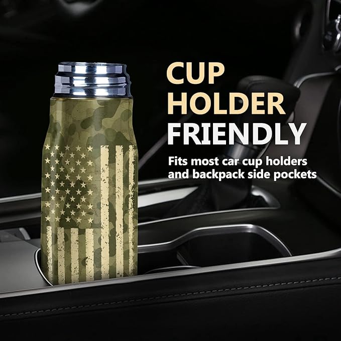 Camouflage 17oz Stainless Steel Bullet Tumbler - Christmas Gifts for Husband from Wife, Birthday Gifts for Men - Bloomnest