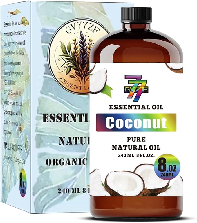 Coconut Essential Oil (8 oz/240 ml) — Coconut Oils for Aromatherapy, diffusers, humidifiers, Home fragrances, DIY Skin Care, Soap Making, DIY Candle, Yoga, and Meditation - Bloomnest