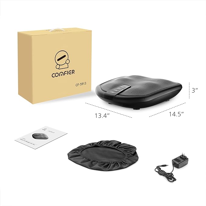 COMFIER Shiatsu Foot Massager for Plantar Fasciitis，Neuropathy, Keading Feet Massager Machine with Heat.Foot & Back Massager with Washable Cover, Feet Warmer for Men,Women - Bloomnest