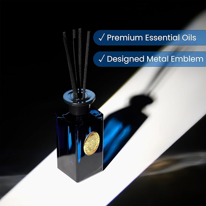 M&SENSE 6.3 oz Large Reed Diffuser Set | Midsummer Evening Scent Oil Diffuser with Sticks | Hotel Collection Non-Toxic Essential Oil |for Bedroom Bathroom Living Room - Bloomnest