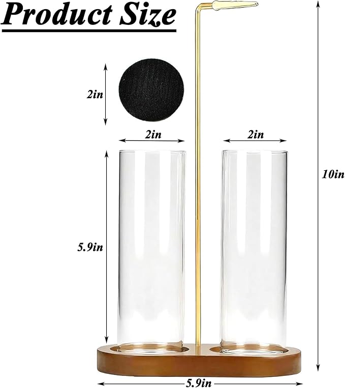 Glass Incense Holder, 2 in 1 Incense Holder for Sticks Incense Burner Holder with Storage & Sticky Pads, Anti-Ash Flying Incense Burne and Organizer Meditation Yoga Spa Room Decor - Bloomnest