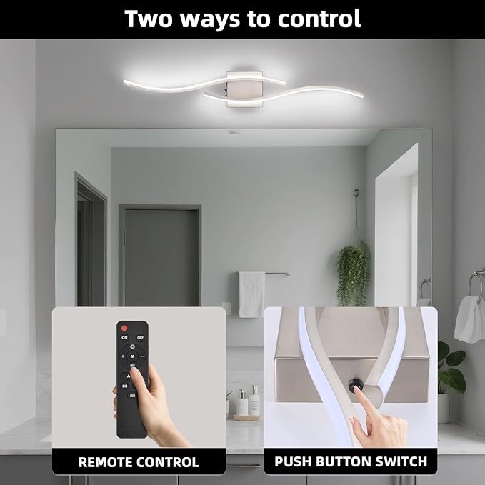 Battery Operated Wall Sconce, Silver USB Rechargeable Wireless Sconces set of 2, LED Dimming Wall Lamp 3 Color/Timer/Memory, 31.4 Inch Brushed Nickel Wall Lights for Bedroom Living Room Hallway - Bloomnest