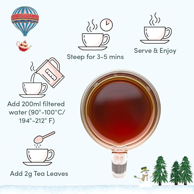 Limited Edition - Advent Calendar 2025 Folding Gift Box | 24 Unique Loose Leaf Teas - Holiday Gift Pack | Christmas Advent Calendar 2025 for Adults, Advent Calendar 2025 Adult Women and Men | VAHDAM - Bloomnest