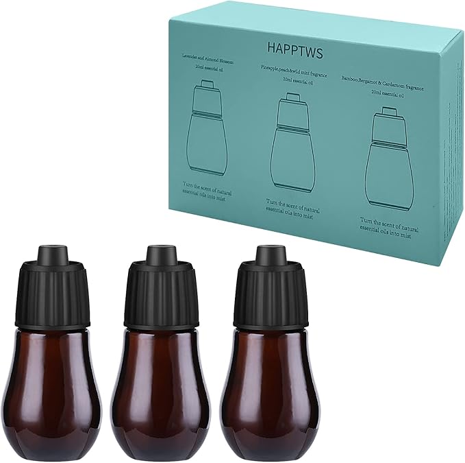 HAPPTWS 3-Pack Essential Oil Kit - Diffuser Oil Use to HAPPTWS Waterless Diffuser - Bloomnest