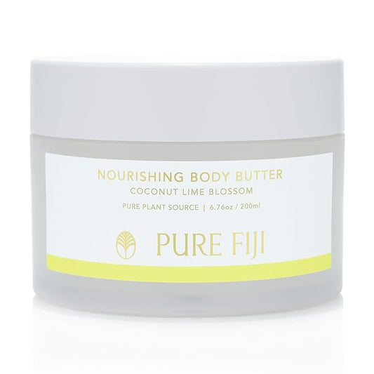 PURE FIJI Nourishing Body Butter, Coconut Lime Blossom (6.7oz/200ml)