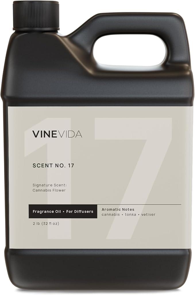 VINEVIDA [32 Fl Oz] Cannabis Flower Fragrance Oil for Cold Air Diffusers, Essential Oils for Diffuser Oil Refill & Air Freshener Room Spray - Bloomnest