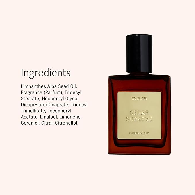 CYKLAR Perfume Oil Roll-On. Travel-Friendly Cedar Supreme Fragrance With Bergamot, Lavender, and Cedarwood. Long-Lasting Essential Oil Parfum For Women and Men. 0.5 Fl Oz Scented Rollerball Bottle Cyklar