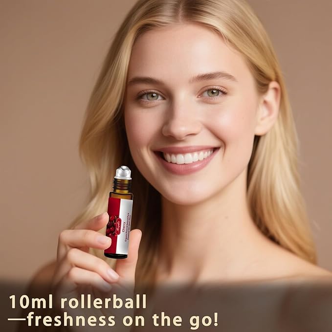 Cherry Essential Oil, Roll-on Cherry Oil Sets (4 Fl Oz + 0.33 Fl Oz) - 100% Natural, Diffuser, Massage, Yoga, DIY Soap and Candle Making - Home Fragrance, Fragrance Oils, Gifts, Spa Care MLYNKLESSENTIALOILS