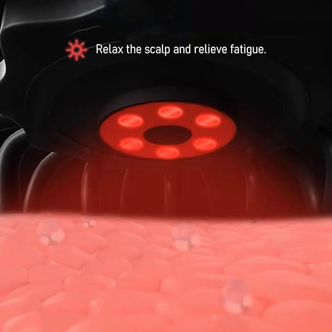 Electric Scalp Massager - Octopus Head Massager Stress Relax, 20 Claw Multi-Configuration Array Vibrating Nodes, 5 Modes, Bluetooth Music, Hair Scalp Relaxation, Fatigue Relief JIEJUNJIE