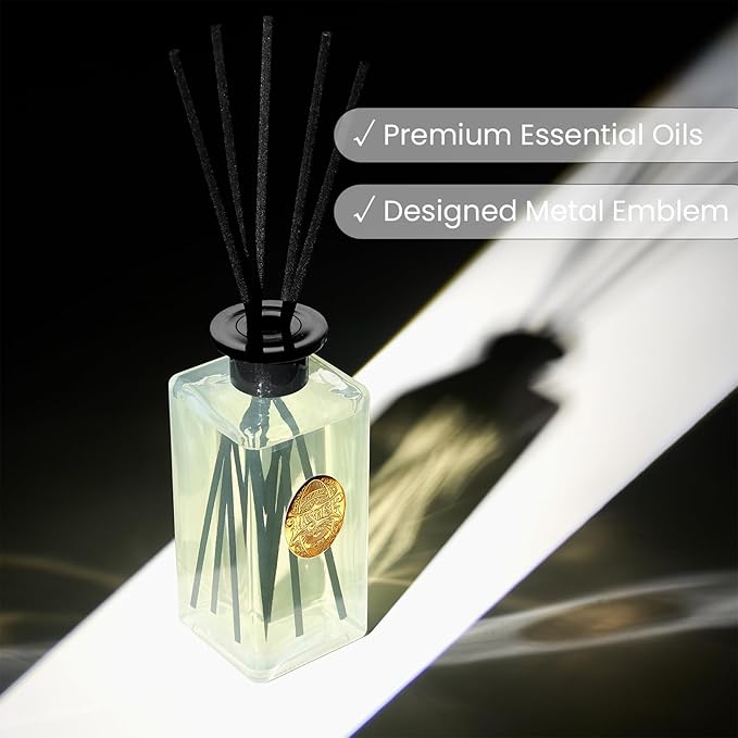 M&SENSE 10.14 oz Large Reed Diffuser Set | Creamy Vanilla Scent Oil Diffuser with Sticks | Hotel Collection Non-Toxic Essential Oil |for Bedroom Bathroom Living Room - Bloomnest