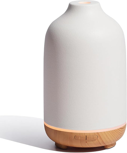 InnoGear 150ml Ceramic Essential Oil Diffuser, Handcrafted Stone Aromatherapy Scent Diffuser Ultrasonic Aroma Diffusers Humidifier Vaporizer with 2 Mist Modes Waterless Auto Off for Home Room Office - Bloomnest
