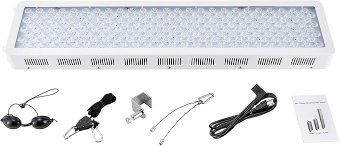 1000W Professional Red Light Therapy Panel with 660nm & 850nm, Near Infrared Dual-Chip Wavelength for Deep Tissue Pain Relief, Beautiful Skin, LED, 8.26" L * 2.55" W * 35.82" H LUNUMAOS