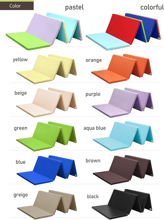 Gymnastics Mat Folding Stretch Mats 75"x31"x1.2" Exercise Muscle Training Children Play Horizontal Bar Mat Yoga Sports Soundproof Home Use - Bloomnest