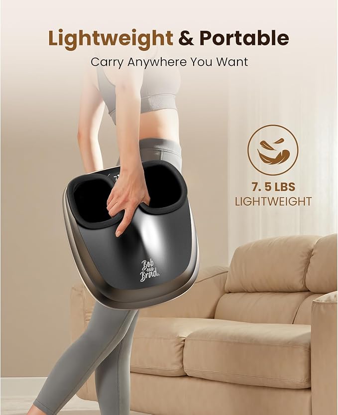 BOB AND BRAD Foot Massager with Heat,Shiatsu Deep Kneading Electric Feet Massager Machine for Plantar Fasciitis, Men Size 12 - Bloomnest