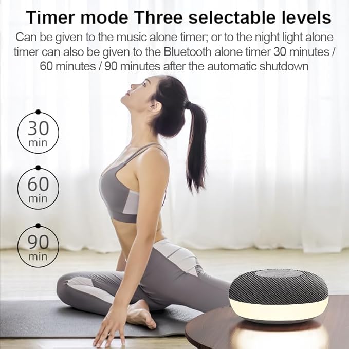 White Noise Machine，Portable Sleep Sound Machine，3 in 1 Bluetooth Sound Machine Night Light White Noise Machine with 39 Soothing Natural Sounds，Sleep Sound Timer for Adults