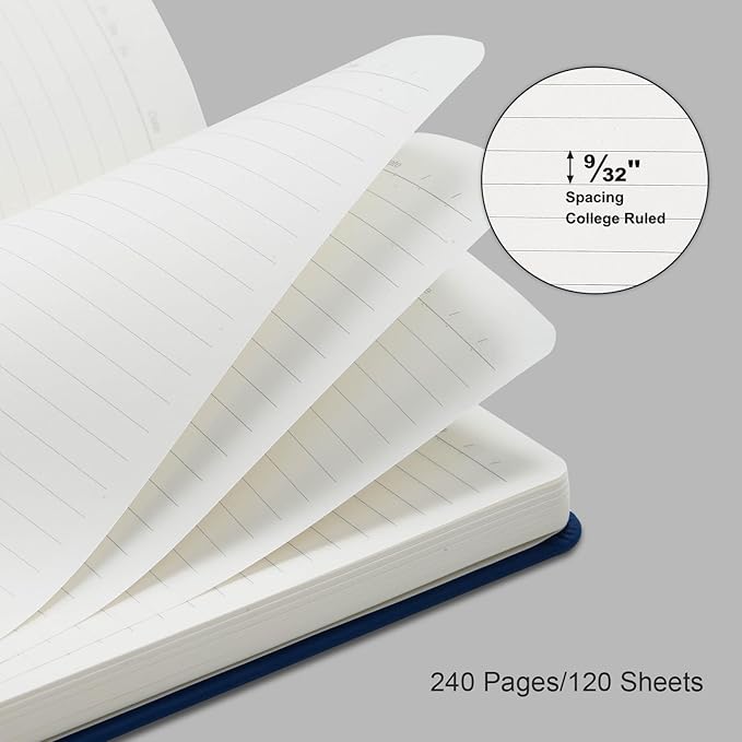 COMIX 24 Pack Lined Journal Notebooks for Work, 240 Pages, 5.5" x 8.3", A5 Hardcover Journaling Notebooks for Notes-Taking Writing, Business Notebooks Jounrnals for Office School - Bloomnest