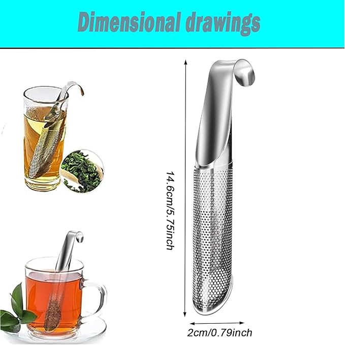 New Gadgets 2024 Stainless Steel Tea DiffusersInfuser With Hanging Hook Tea Strainers For Loose Tea Infuser Coffee Tea Strainer (4 Pcs)