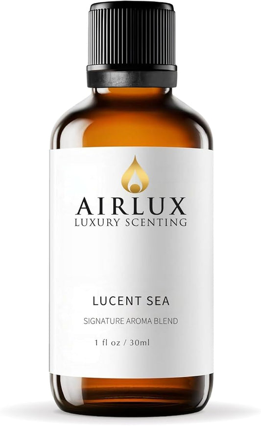 Signature Aroma Oil No. 4 Lucent Sea – Aroma Oil for Cold Air & Waterless Diffusers and DIY Crafts – 30 mL, 1.0 fl oz Glass Bottle Airlux