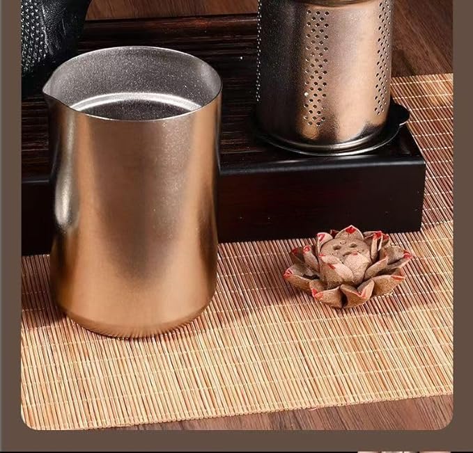 Chinese Kung Fu Tea Set - Pure Titanium Alloy Portable Teapot Set with Tea Strainer, Travel Storage Gift Box, Perfect for Home, Travel, Gifting, Outdoor & Office Use - Bloomnest