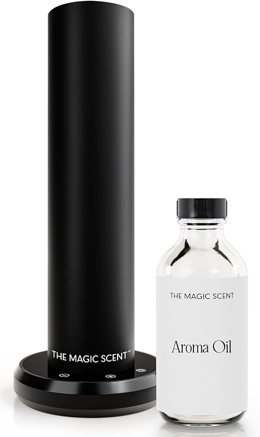 The Magic Scent Bluetooth Tower Diffuser Home & Office - Smart Ultra-Quiet for Home & Hotel - Waterless Cold-Air Programmable Professional Diffuser Machine - Essential Aroma Oil Included - Bloomnest