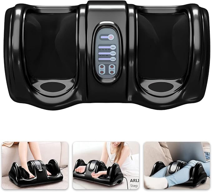 ARLIME Foot Massager, Shiatsu Foot Massage Machine for Plantar Fasciitis, Calf Massager Stimulates Blood Circulation, Deep Kneading and Rolling Nerve Pain w/Remote - Bloomnest