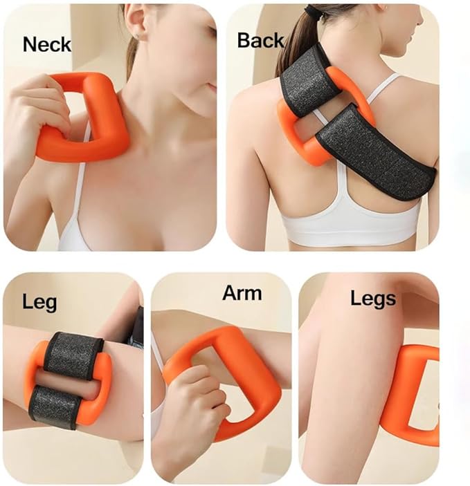Portable Handheld Back Massager - Multifunctional Wireless Massager for Men & Women - 5 Massage Modes Massager Ring for Muscle Relax, Stress Relief - Gifts for Women Men - Bloomnest