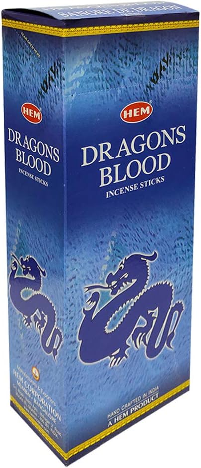 Dragon's Blood Blue Incense Sticks and Incense Stick Holder Bundle Insence Insense Hem Incense Sticks