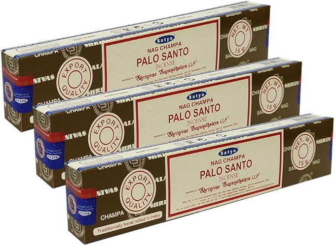 Satya Nag Champa Palo Santo Incense Sticks 15gmx3 Pack (45 GMS) Satya