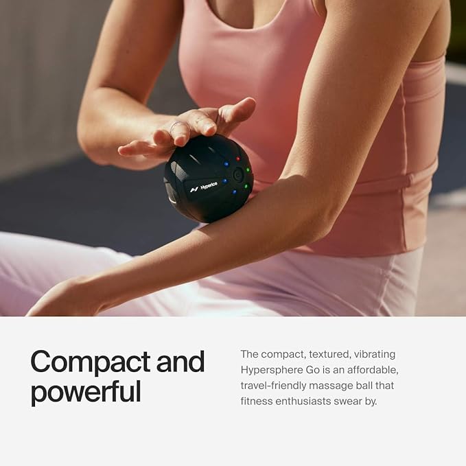Hyperice Hypersphere Go - Vibrating Massage Ball for Muscle Recovery, Myofascial Release and Soreness Relief - Portable Fitness Massager, Perfect for use at The Gym, or at Home - FSA and HSA - Bloomnest