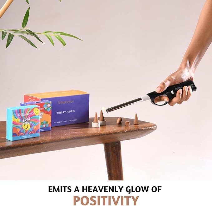 Folkulture Incense Cones Scented | Set of 6 Fragrances (120 Cones) with Incense Cones Holder | Opium Poppy Patchouli Incenses | Mango Pineapple, Balsam Cedarwood | Organic Variety Pack Inscents