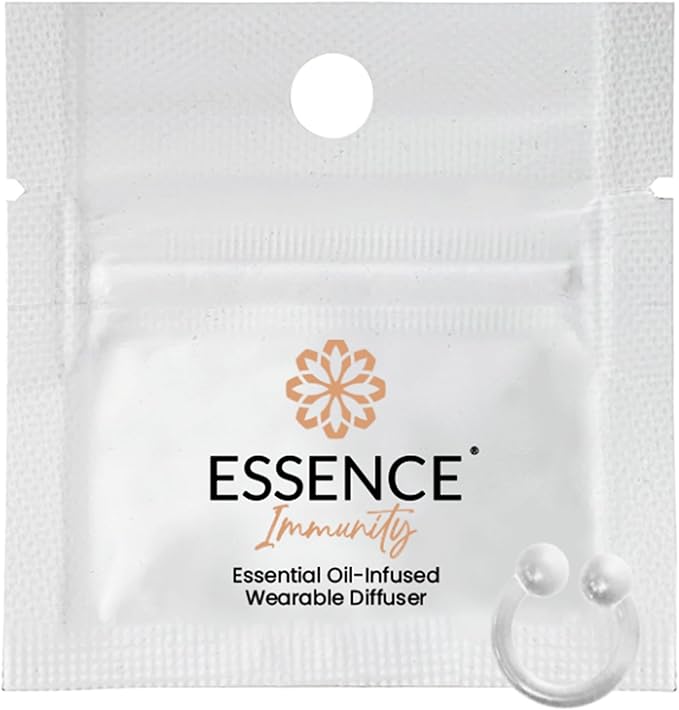 Essence Wearable Aromatherapy Nasal Diffuser – Immunity Blend Essential Oil Nose Ring – Personal Scent Clip for Travel, Work & Everyday Use – Made in USA - Bloomnest