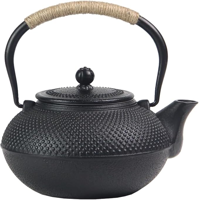 Big Cast Iron Teapot, Japanese Tetsubin Tea Kettle for Stovetop Safe, Cast Iron Teapot with Tea Strainer for Loose Tea and a Fully Enameled Interior (1500ml/50.7oz) - Bloomnest