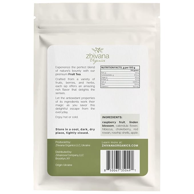 Linden & Raspberry Herbal Tea Loose Leaf – Fruity Tea with Raspberry Leaf & Fruit, Lemon Balm & Elderflower – No Caffeine – Naturally Calming Herbal Teas – 4oz. - Bloomnest