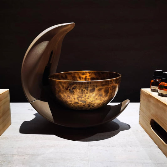 Automatic Singing Bowl Set,8" Tibetan Singing Bowl by Nepalese Handicraft, Master-level Himalayan Sound Healing Suitable for Yoga, Meditation&Relaxation, Mindfulness, Healing and Chakra Balancing