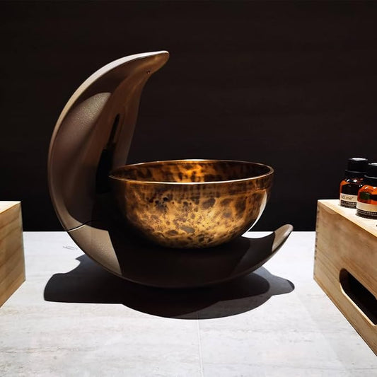 Automatic Singing Bowl Set,8" Tibetan Singing Bowl by Nepalese Handicraft, Master-level Himalayan Sound Healing Suitable for Yoga, Meditation&Relaxation, Mindfulness, Healing and Chakra Balancing - Bloomnest