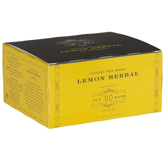 Harney & Sons Herbal Tea, Lemon, 50 Tea Bags - Bloomnest