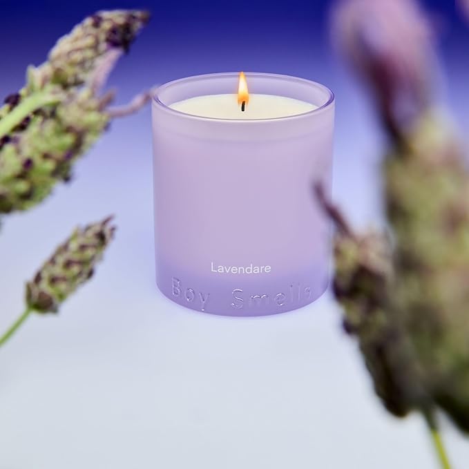 Boy Smells Lavender Candle - 8.5 oz - Luxury Candle with Lemon, Lavander, and Vetiver - Up to 50-Hour Burn - Cotton Wick - Bloomnest