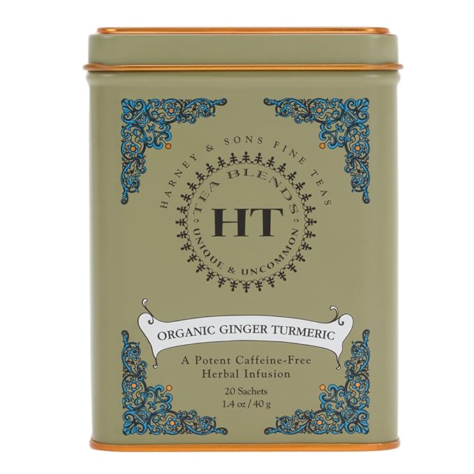 Harney & Sons HT Organic Ginger Turmeric Tea, 20 Sachets of Soothing Ginger Turmeric Tea - Bloomnest