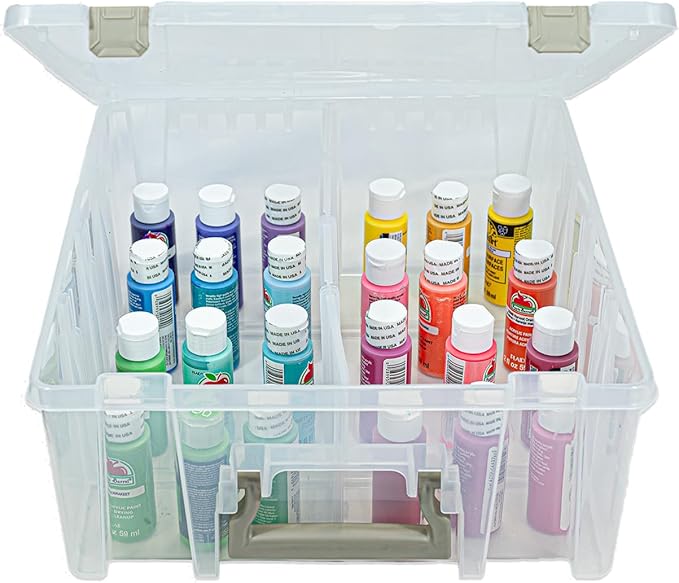 ArtBin 6990SO Super Satchel Double Deep Compartment Box - Art Storage with 8 Removable Compartments, Smart Closure for Craft Supplies (Gold - Pack of 1) - Bloomnest