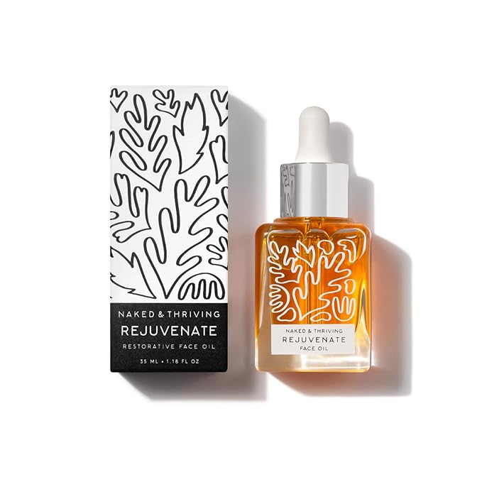 Naked & Thriving Rejuvenate Restorative Face Oil | Organic, Vegan, & Naturally-Derived Skin Care | Reduce the Look of Wrinkles and Moisturize Skin (1.18 oz/35 mL) - Bloomnest