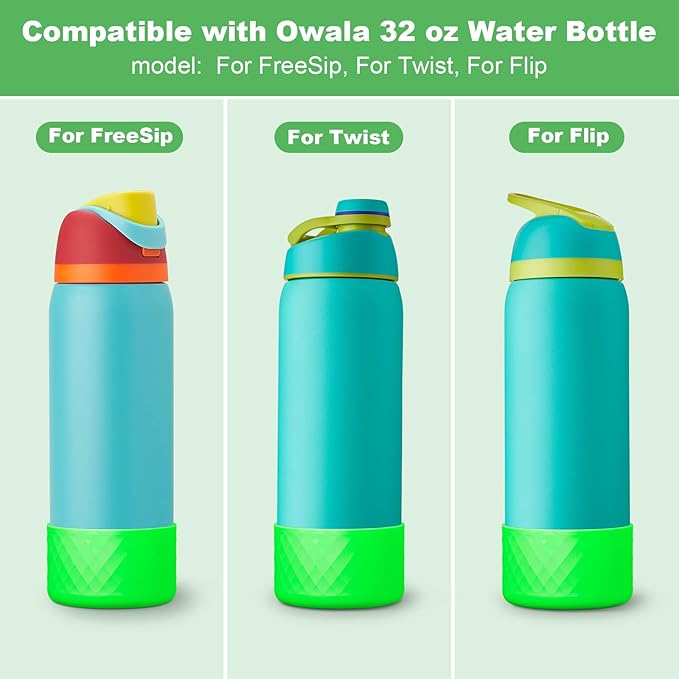 Silicone Boot for Owala Water Bottle 24 oz 32 oz 40 oz, Anti-Slip Protective Sleeve for FreeSip/Twist/Flip Stainless Steel Water Bottles Accessories BEONSKY