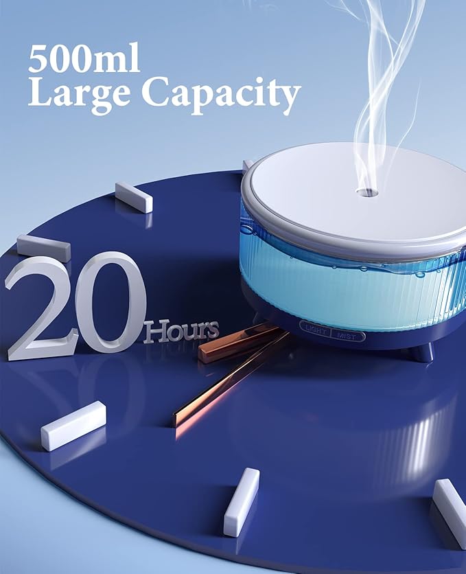 Diffusers for Essential Oils Large Room, 500ml Aromatherapy Diffuser Gradient - Dark Blue - Bloomnest