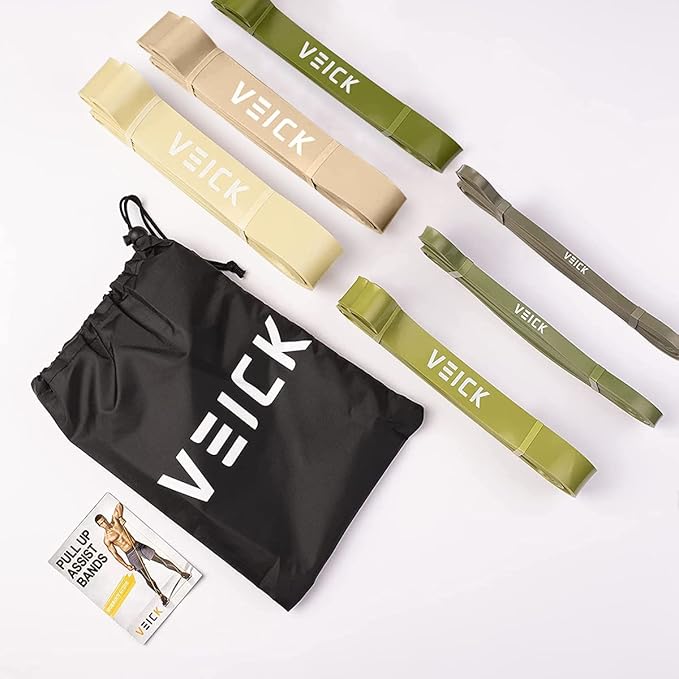 VEICK Resistance Bands for Working Out, Exercise Bands, Workout Bands, Pull Up Assistance Bands, Long Heavy Stretch Bands Set for Men and Women, Power Weight Gym at Home Fitness Equipment - Bloomnest