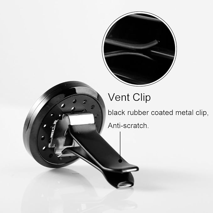 2PCS Tree of Life Car Diffuser Aromatherapy Essential Oil Black Stainless Steel Locket with Vent Clip 12 Felt Pads - Bloomnest