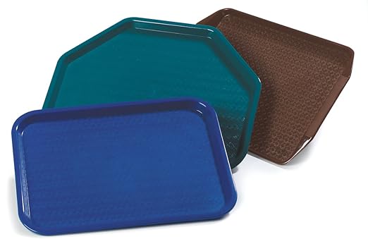 Carlisle FoodService Products CT101424 Cafe Standard Plastic Cafeteria/Fast Food Tray, NSF Certified, BPA Free, 14" Length x 10" Width, Orange (Pack of 24) - Bloomnest